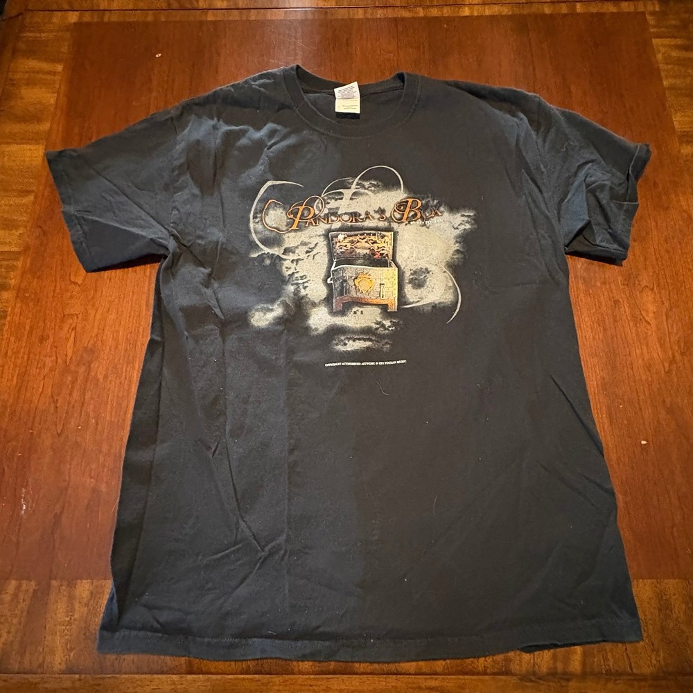 Key Poulan "Pandora's Box" Graphic Tee Large Black Marching Band Show Shirt